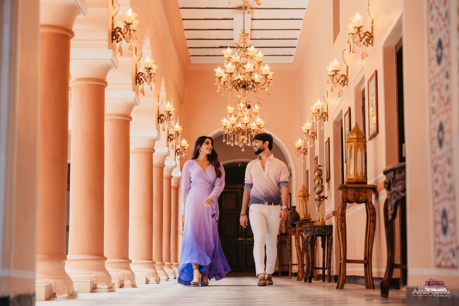 Heritage Palace Corridor Pre-Wedding Shoot