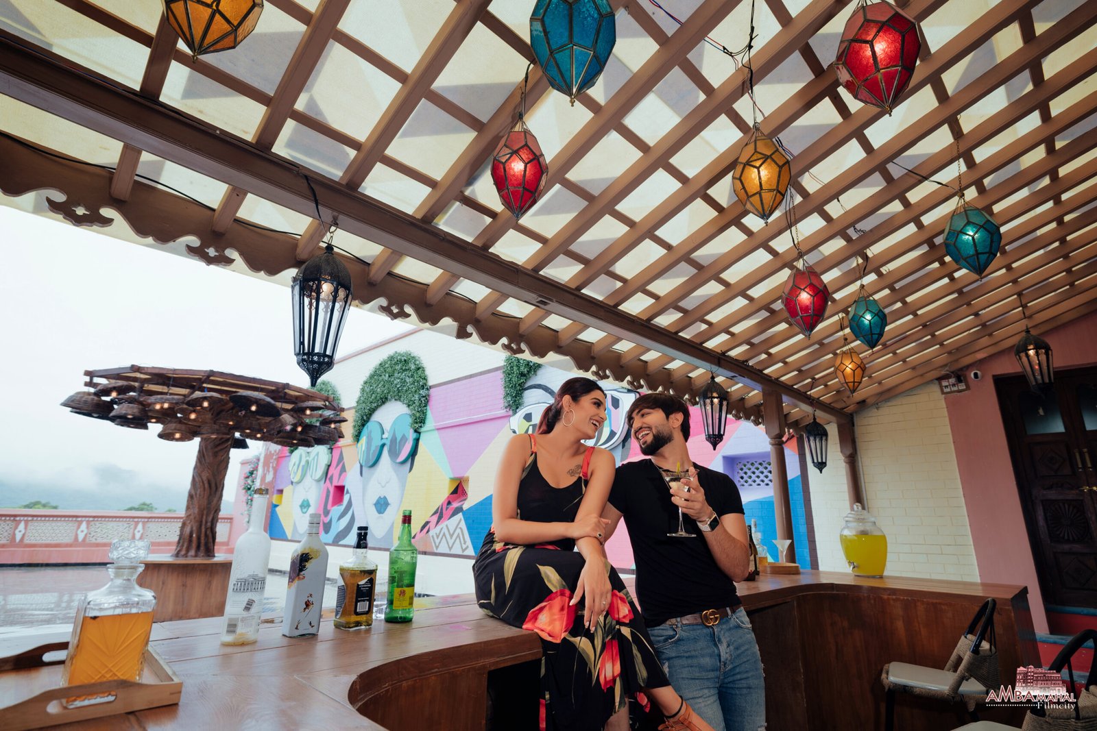 Pre-Wedding Shoot at Rooftop Bar Set